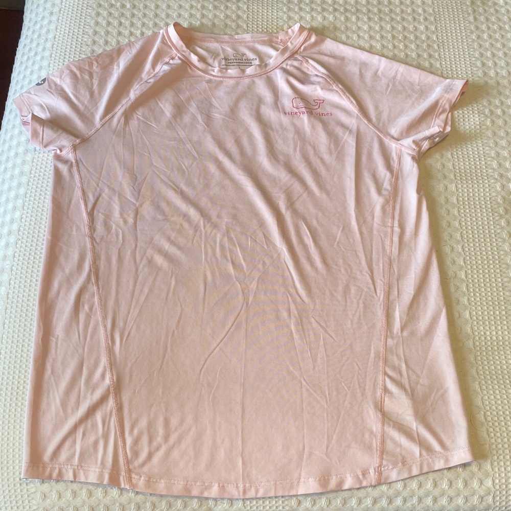 Vineyard Vines Performance Light Pink Short Sleeve Tee